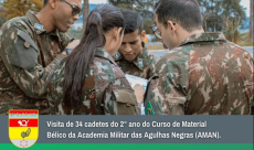 Visita de 34 cadetes do 2° ano do Curso de Material Bélico